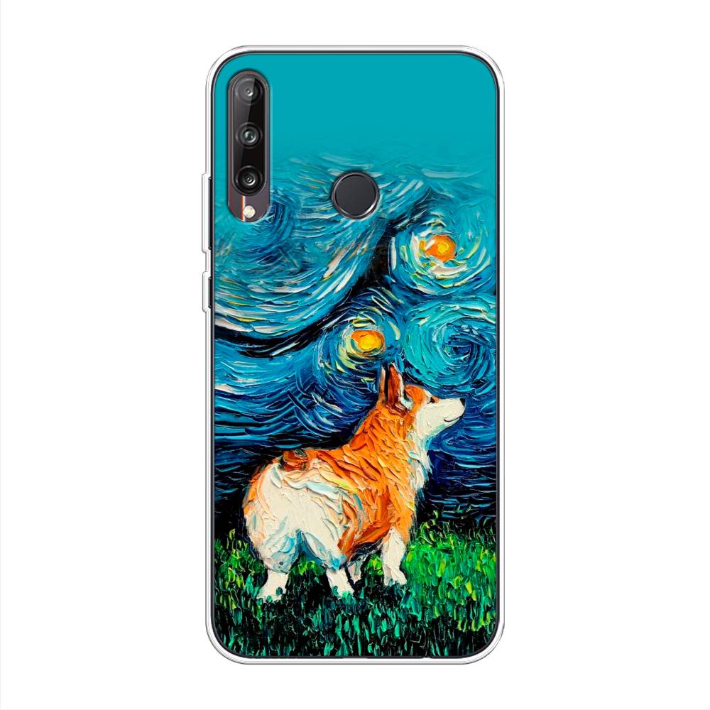 

Чехол на Huawei P40 Lite E "Корги звёздная ночь", Коричневый;белый;зеленый, 612450-1