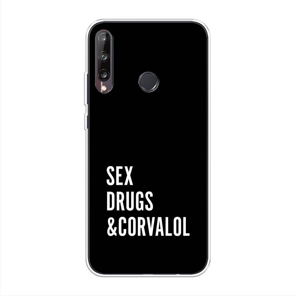 

Чехол на Huawei P40 Lite E "Corvalol", Черный;серый;белый, 612450-6