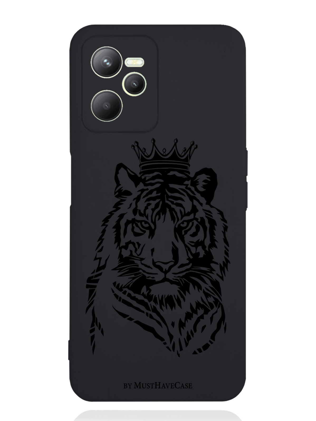 

Чехол MustHaveCase RealMe C35 Тигр с Короной, Черный, RealMe C35 Тигр с Короной