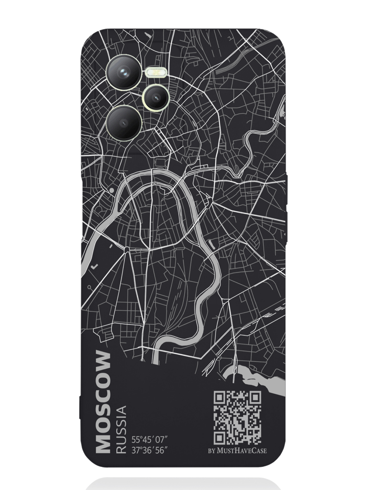 

Чехол MustHaveCase RealMe C35 Карта Москвы, Серый;черный, RealMe C35 Карта Москвы