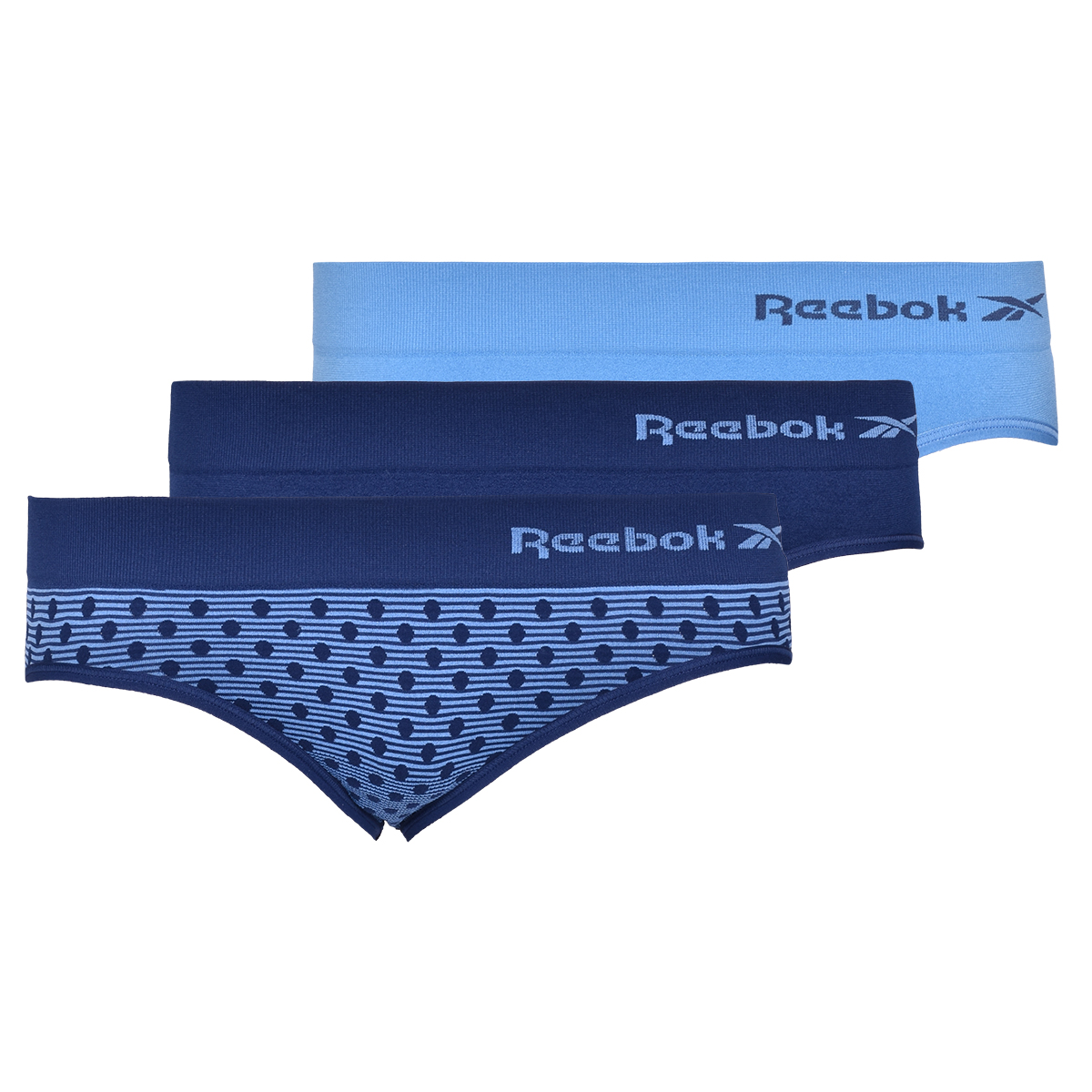 Комплект трусов Reebok для женщин, U4_F9789_RBK, голубой, M, 3 шт