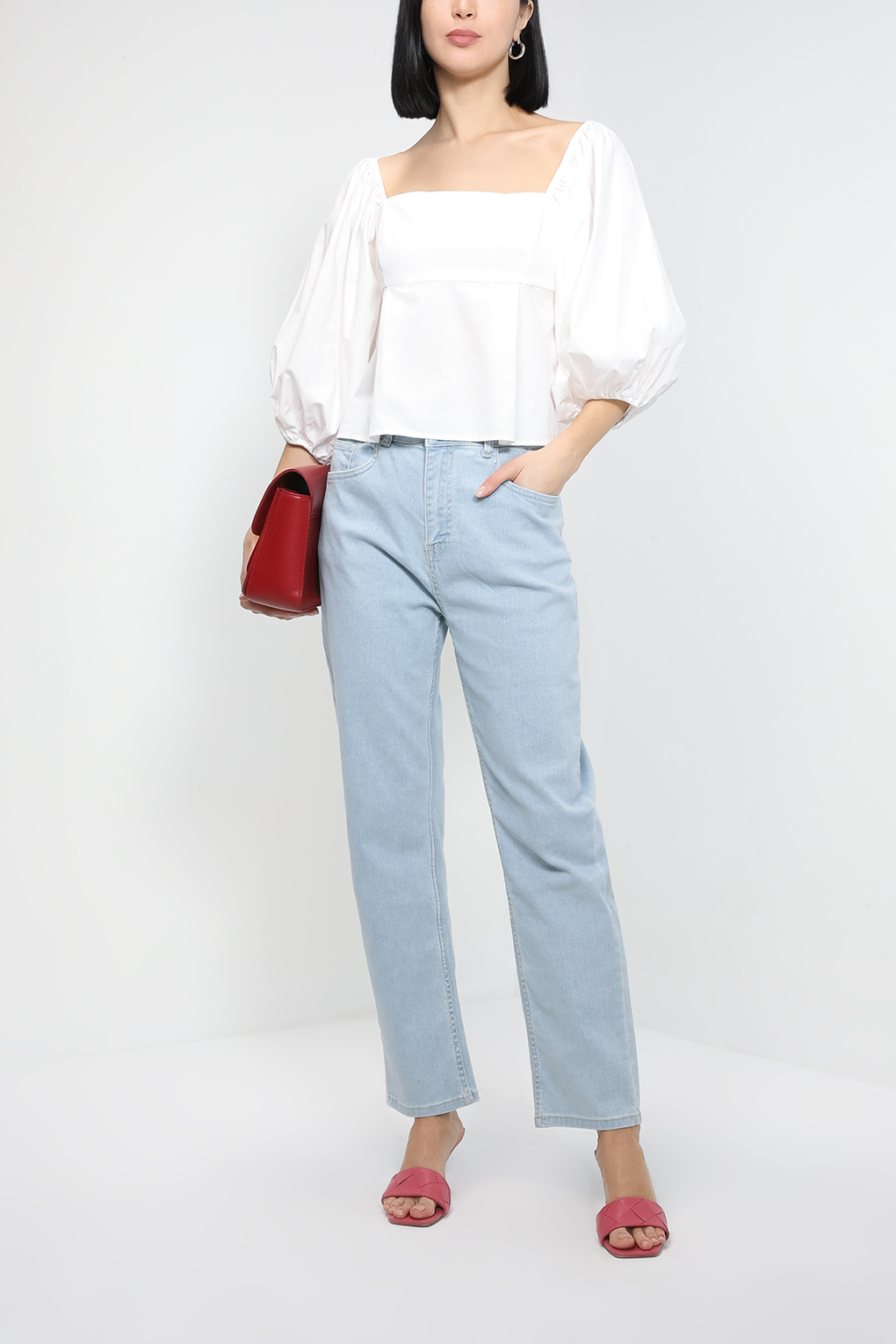 Джинсы женские Perspective 23580054 голубые 34