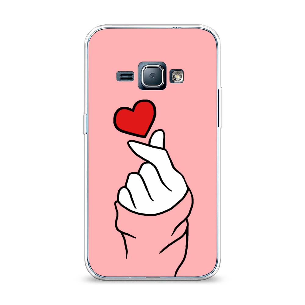 

Чехол Awog на Samsung Galaxy J1 2016 / Самсунг J1 2016 "Милое сердечко", Белый;красный;черный, 22150-7