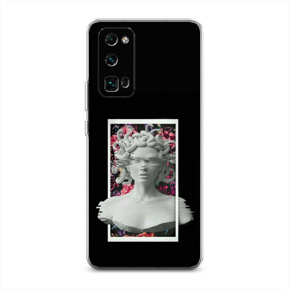 

Чехол на Honor 30 Pro Plus "Web Punk Медуза Горгона", Черный;серый, 612250-6