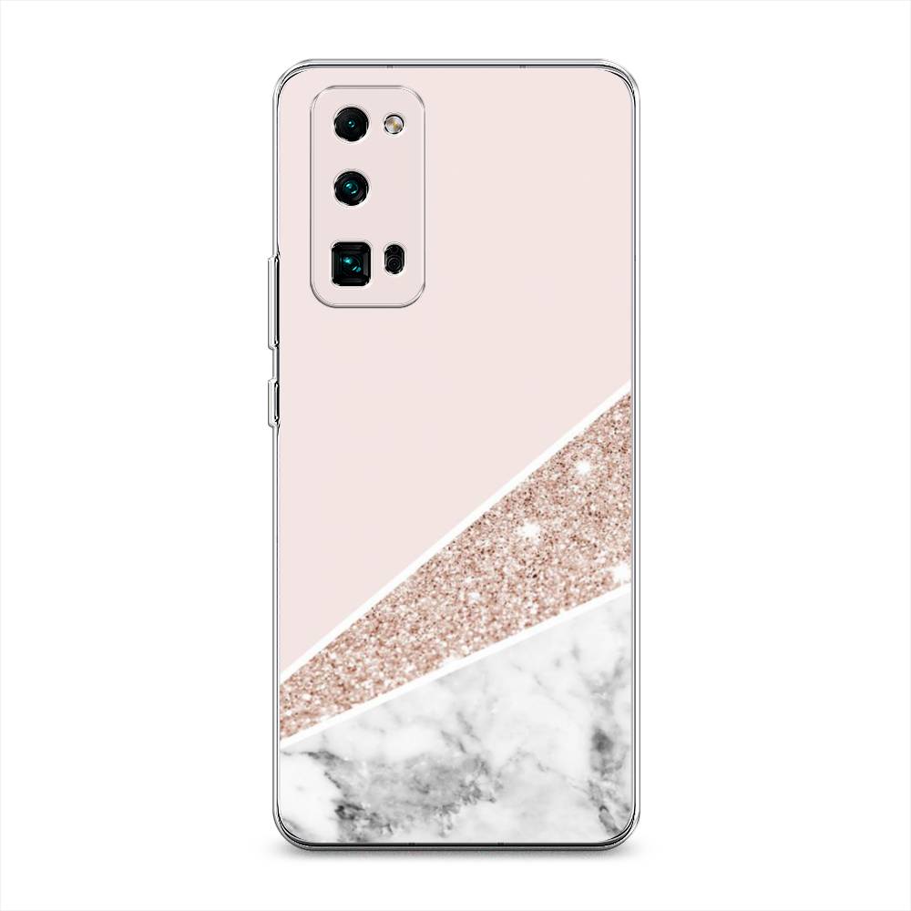 

Чехол на Honor 30 Pro Plus "Блестящий розовый мрамор", 612250-3
