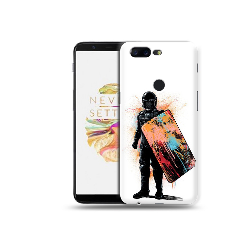 

Чехол MyPads Tocco для OnePlus 5T солдат с красочным щитом, Прозрачный, Tocco