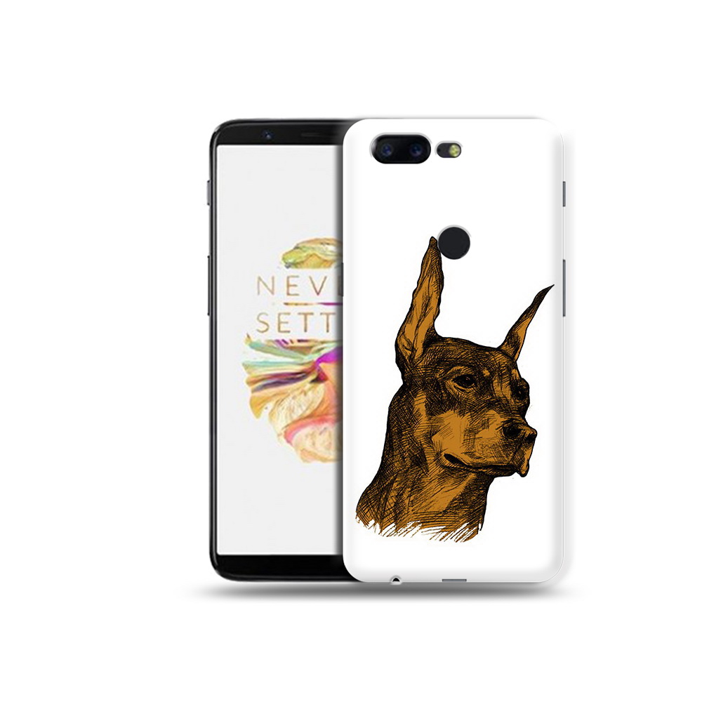 

Чехол MyPads Tocco для OnePlus 5T скетч доберман, Прозрачный, Tocco