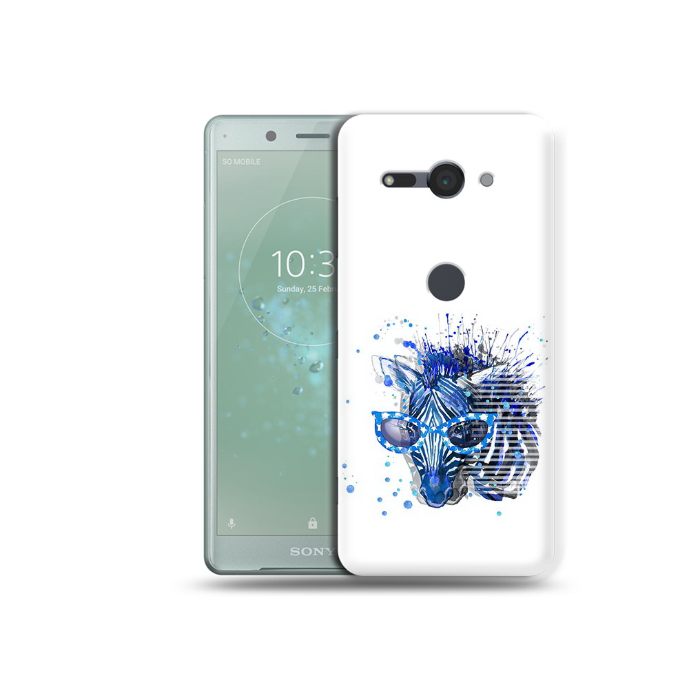 

Чехол MyPads Tocco для Sony Xperia XZ2 Compact расплывчатая зебра, Прозрачный, Tocco