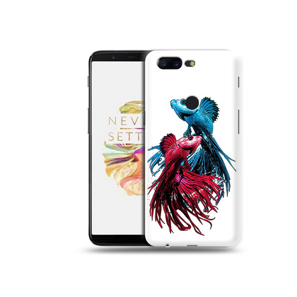 

Чехол MyPads Tocco для OnePlus 5T рыбы петушки, Прозрачный, Tocco