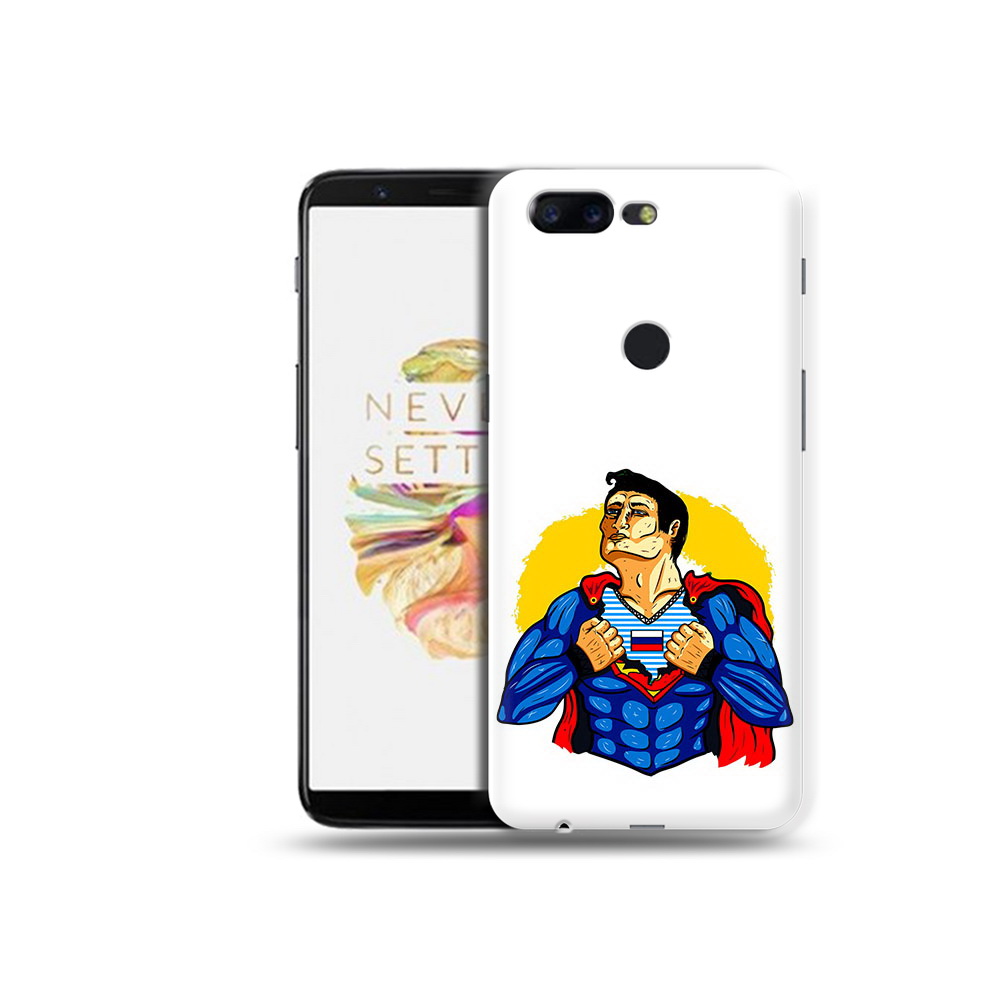 

Чехол MyPads Tocco для OnePlus 5T русский супермен, Прозрачный, Tocco