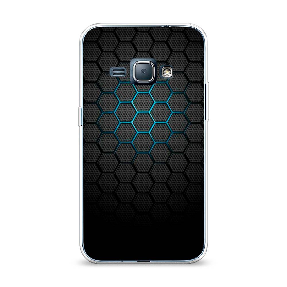 фото Чехол awog "бирюзовые соты" для samsung galaxy j1 2016