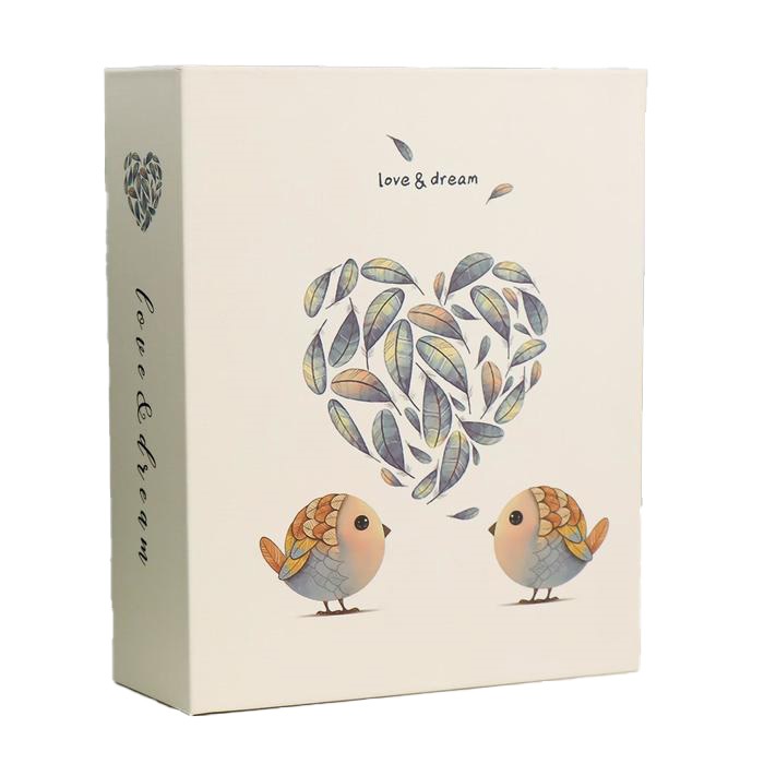 

Фотоальбом на 100 фото 10х15 см "Птенчики и сердечко из листьев" 18х14х5 см, Белый;зеленый