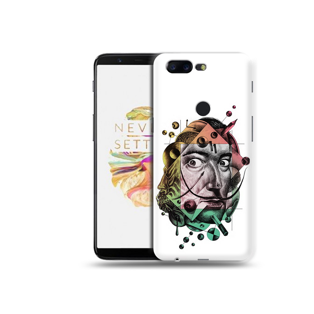 

Чехол MyPads Tocco для OnePlus 5T разноцветное лицо абстракция, Прозрачный, Tocco