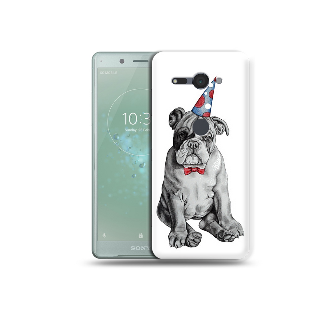 

Чехол MyPads Tocco для Sony Xperia XZ2 Compact праздничный щенок, Прозрачный, Tocco