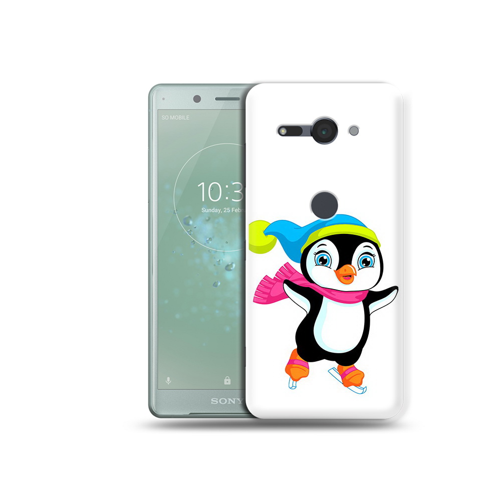 

Чехол MyPads Tocco для Sony Xperia XZ2 Compact пингвин на коньках, Прозрачный, Tocco