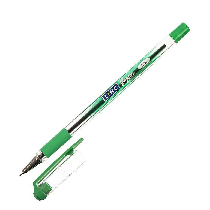 Ручка шариковая Linc Glycer 0.35мм зеленый цвет чернил 12шт