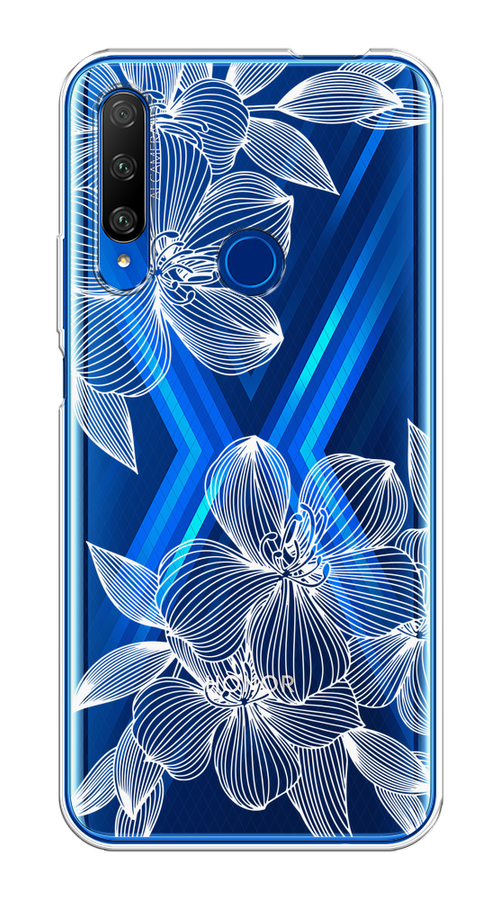 

Чехол на Huawei Honor 9X Premium "Крокус", Белый;прозрачный, 610650-1