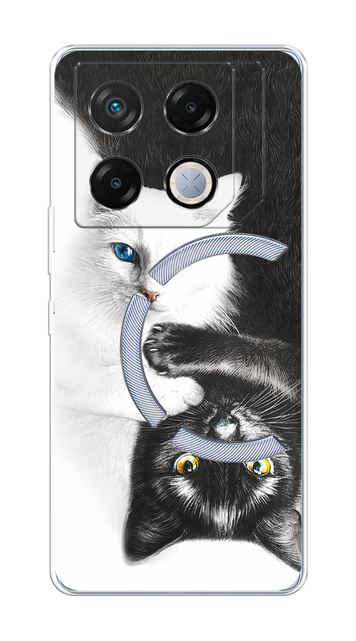 

Чехол на Infinix GT 20 Pro "Коты Инь-Янь", Черный;белый;голубой, 3106250-1