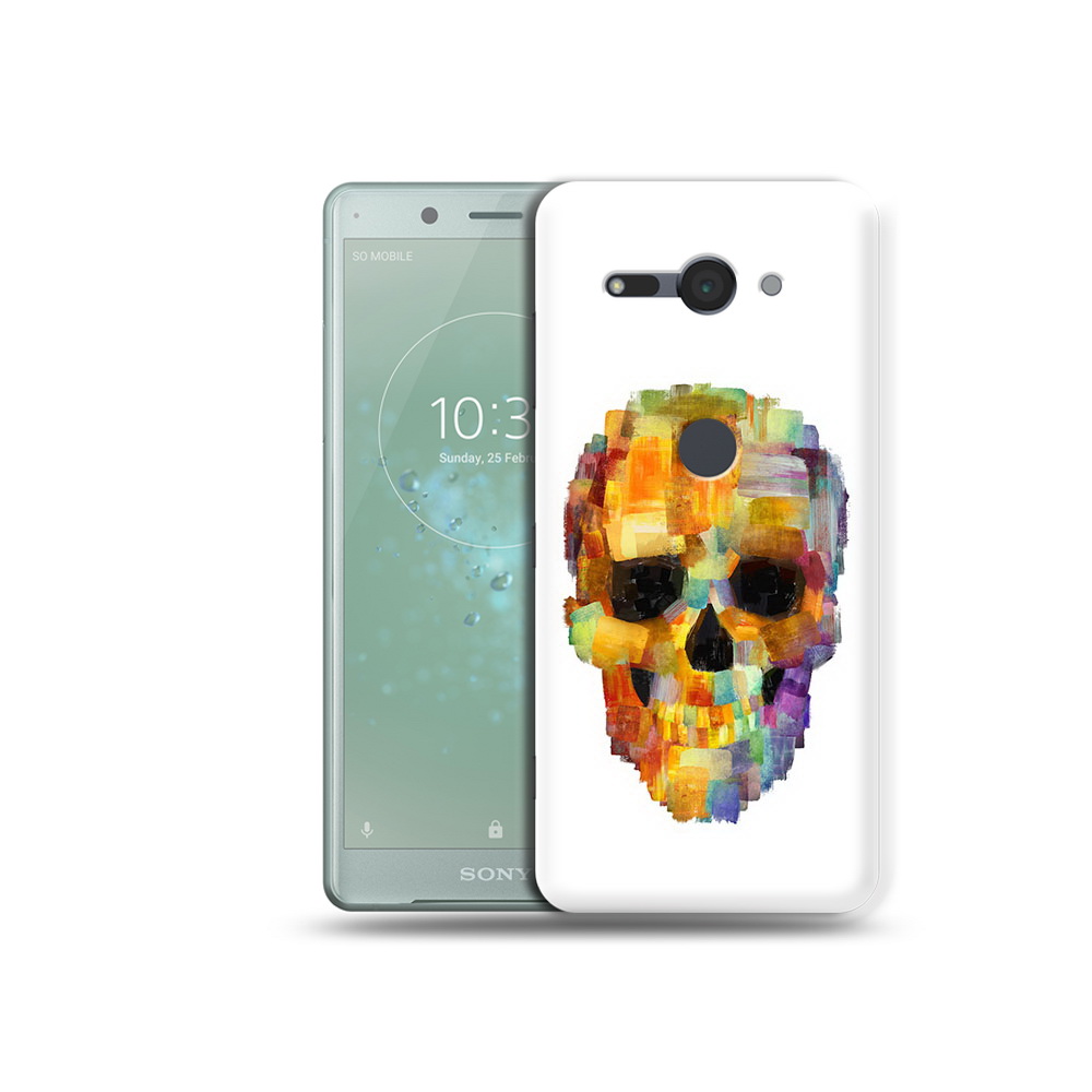 

Чехол MyPads Tocco для Sony Xperia XZ2 Compact нарисованный череп, Прозрачный, Tocco