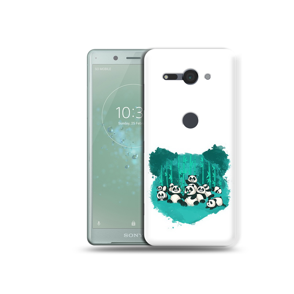 

Чехол MyPads Tocco для Sony Xperia XZ2 Compact нарисованные панды, Прозрачный, Tocco