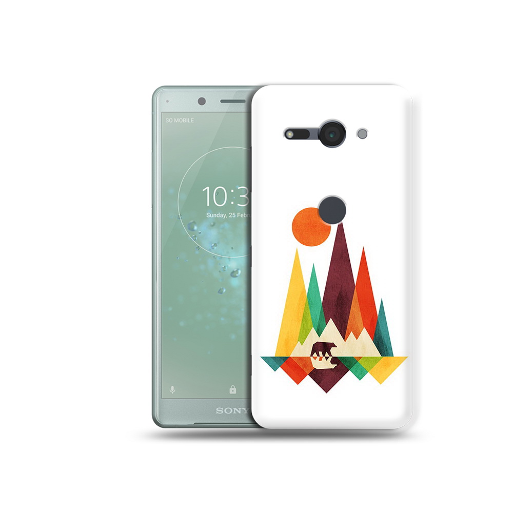 

Чехол MyPads Tocco для Sony Xperia XZ2 Compact нарисованные горы с медведем, Прозрачный, Tocco