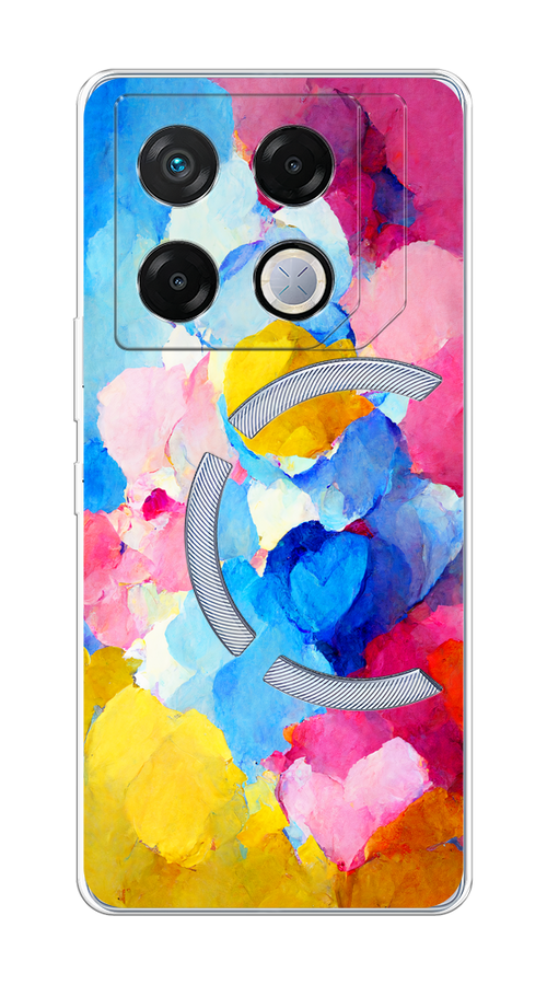 

Чехол на Infinix GT 20 Pro "Яркие пятна", Синий;голубой;желтый;розовый, 3106250-1