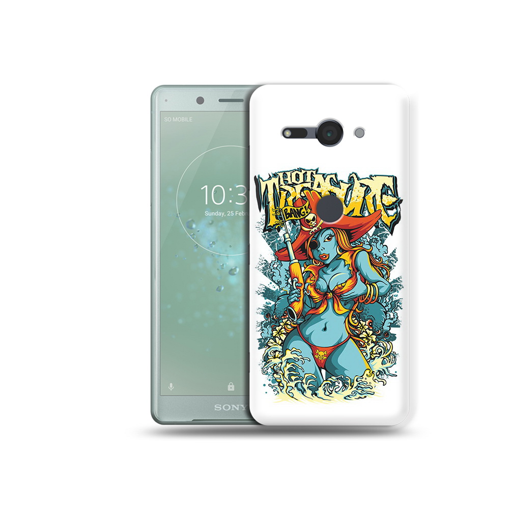 

Чехол MyPads Tocco для Sony Xperia XZ2 Compact нарисованная синяя девушка комикс, Прозрачный, Tocco