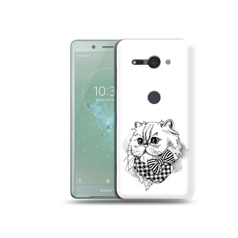 

Чехол MyPads Tocco для Sony Xperia XZ2 Compact нарисованная красивая кошечка, Прозрачный, Tocco
