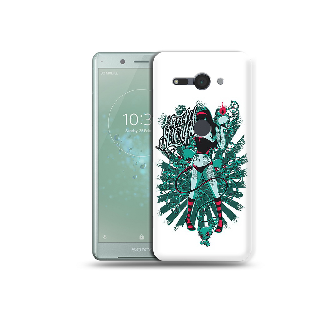 

Чехол MyPads Tocco для Sony Xperia XZ2 Compact нарисованная девушка в татуировках, Прозрачный, Tocco