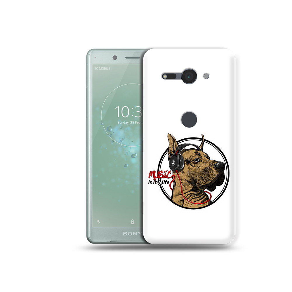 

Чехол MyPads Tocco для Sony Xperia XZ2 Compact музыкальная собака, Прозрачный, Tocco