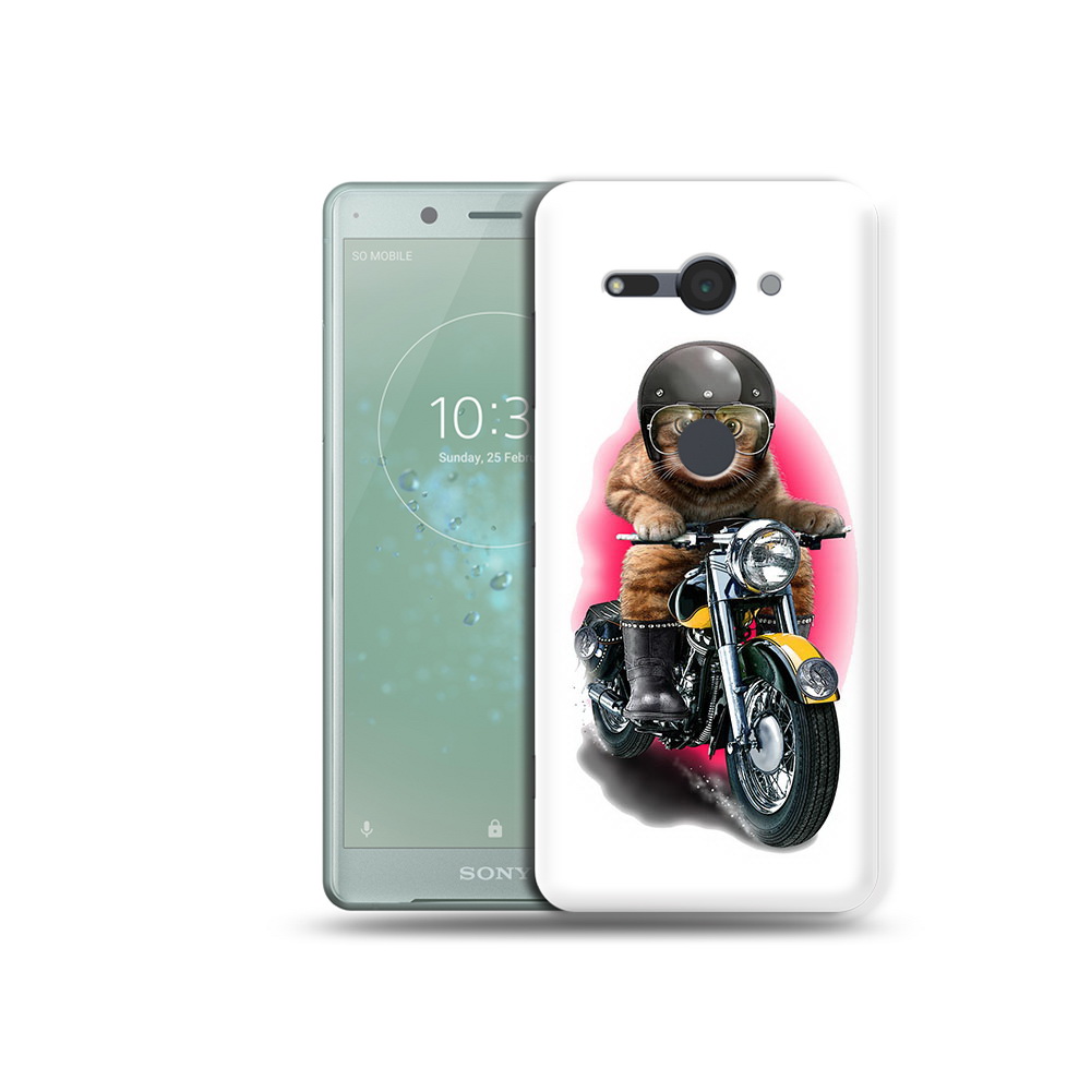 

Чехол MyPads Tocco для Sony Xperia XZ2 Compact мото-кот, Прозрачный, Tocco