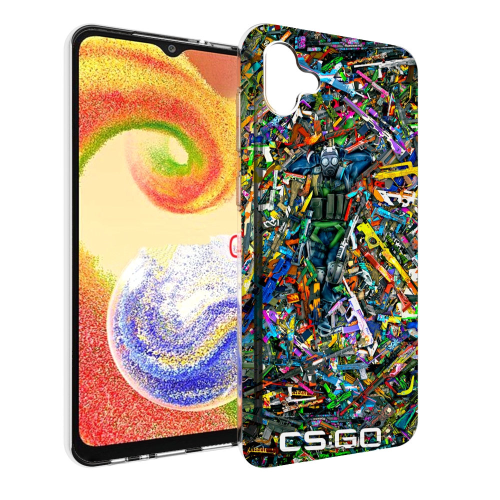 

Чехол MyPads CS GO guns skins мужской для Samsung Galaxy A04, Прозрачный, Tocco