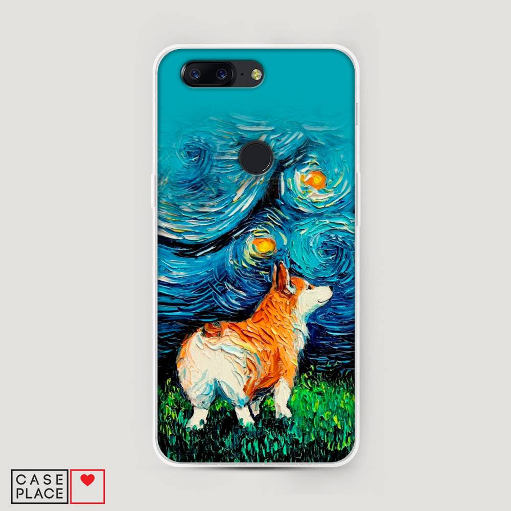 

Чехол на OnePlus 5T "Корги звёздная ночь", Коричневый;белый;зеленый, 150350-1