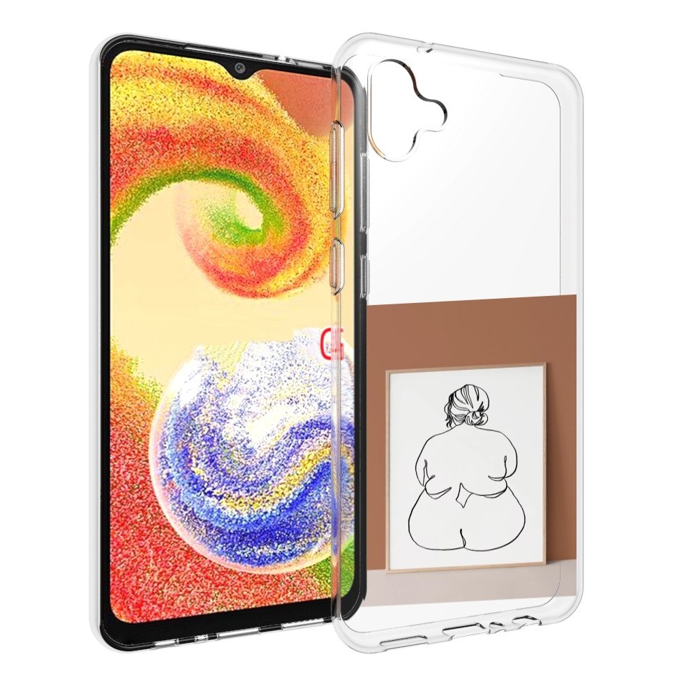 

Чехол MyPads Body Positive Female Figure Line Art женский для Samsung Galaxy A04, Прозрачный, Tocco