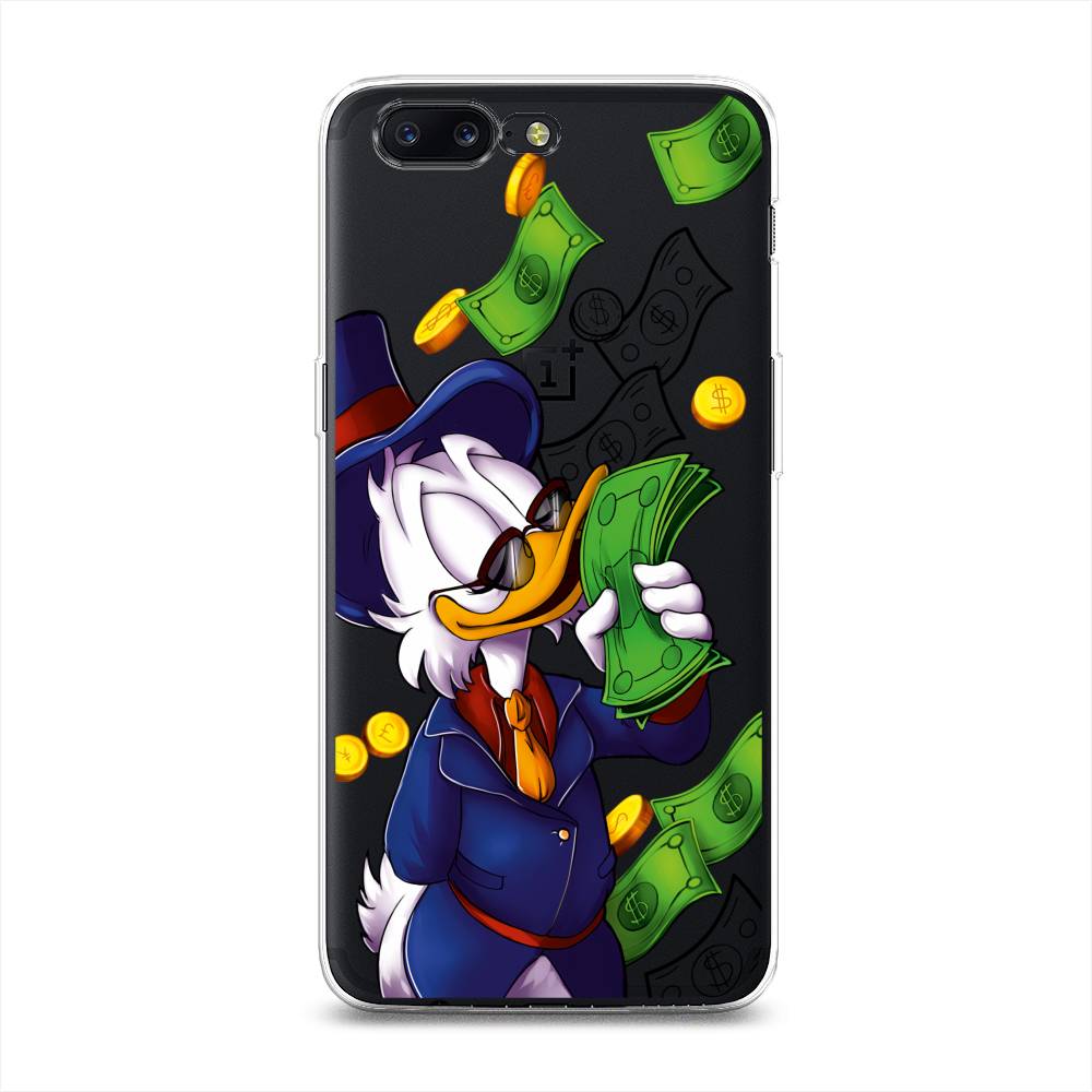 

Чехол на OnePlus 5 "Scrooge McDuck with Money", Синий;зеленый;белый, 150250-6
