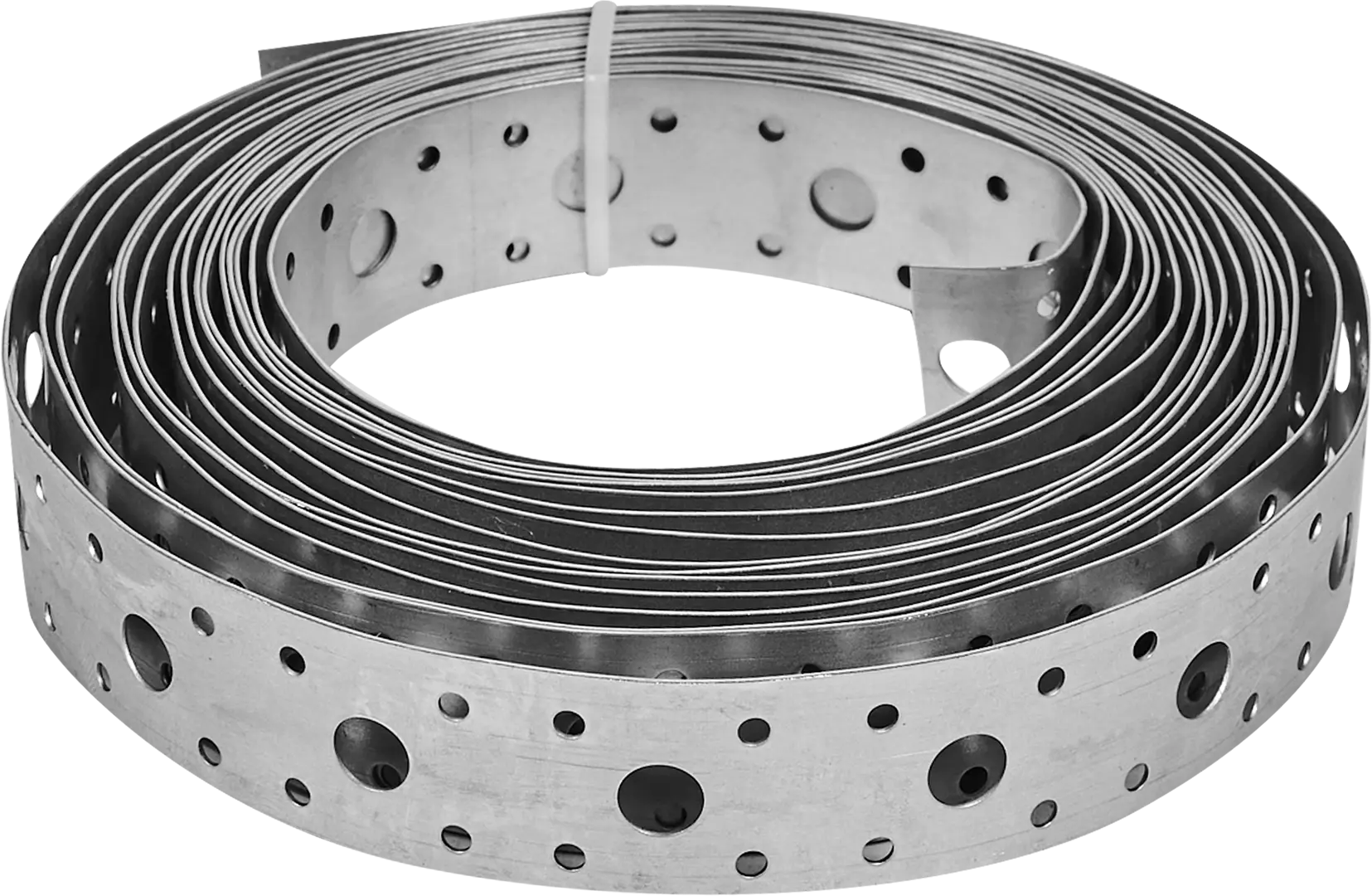 Перфорированная лента прямая LP 25x0.8 5 м оцинкованная сталь цвет серебро