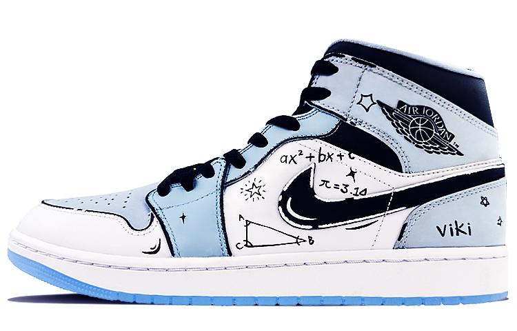 

Кеды унисекс Jordan Air Jordan 1 Mid голубые 40 EU, Голубой, Air Jordan 1 Mid