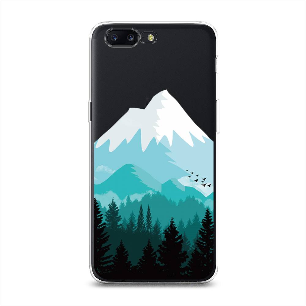 

Чехол на OnePlus 5 "Синяя снежная гора", Белый;голубой, 150250-2