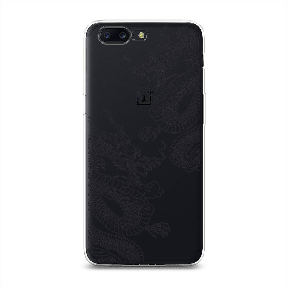 

Чехол на OnePlus 5 "Два китайских дракона", Серый;черный, 150250-1