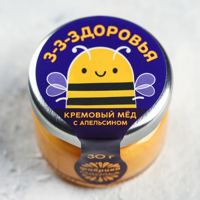 

Крем-мёд «Здоровья», в банке, с апельсином, 30 г.