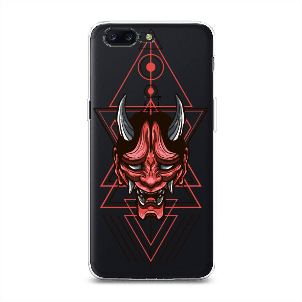 

Чехол на OnePlus 5 "Hanya Oni mask", Серый;красный;черный, 150250-4