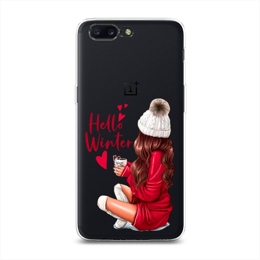 

Чехол на OnePlus 5 "Hello winter", Красный;белый;коричневый, 150250-5