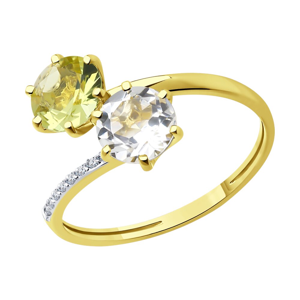

Кольцо из желтого золота р. 17 SOKOLOV Diamonds 71-00123-2, бриллиант, 71-00123-2