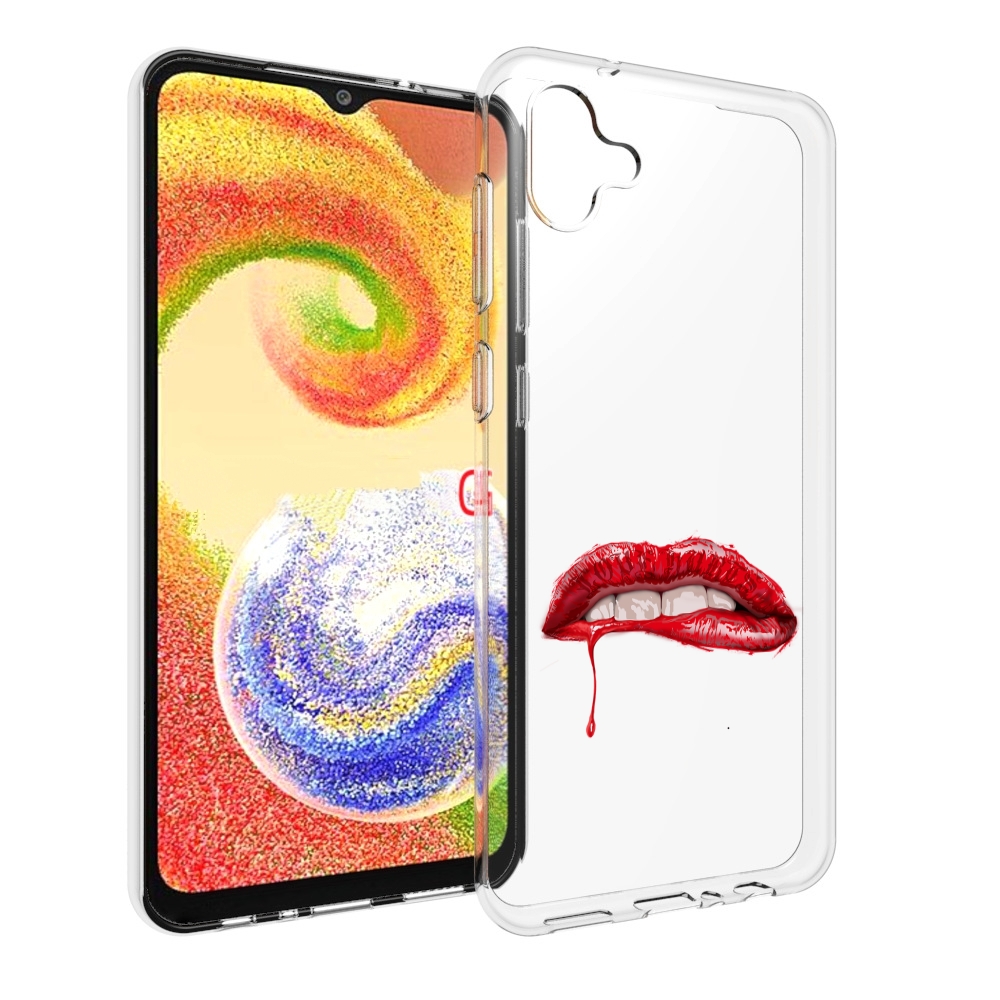 

Чехол MyPads яркие красные губы для Samsung Galaxy A04, Прозрачный, Tocco