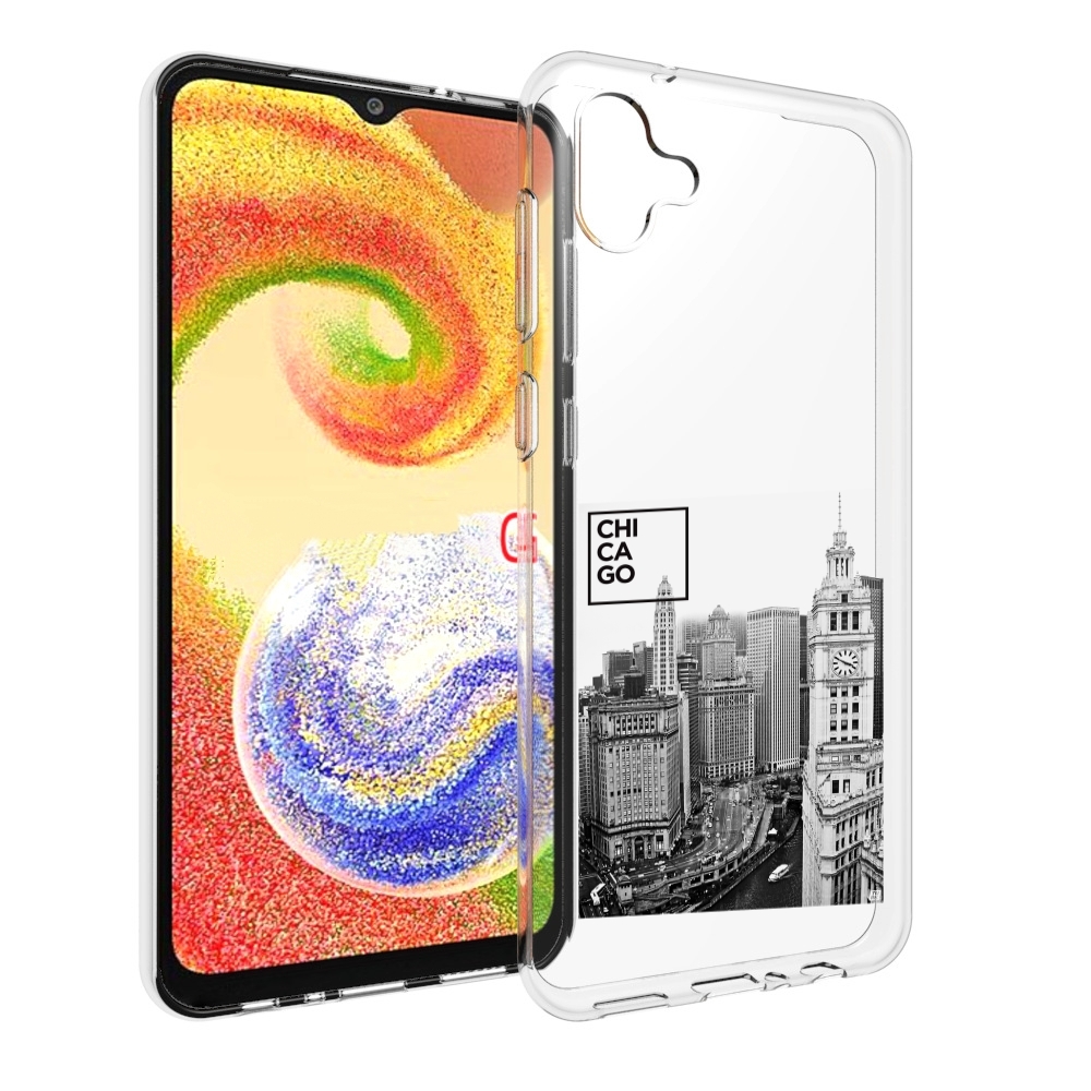 

Чехол MyPads черно белый чикаго для Samsung Galaxy A04, Прозрачный, Tocco