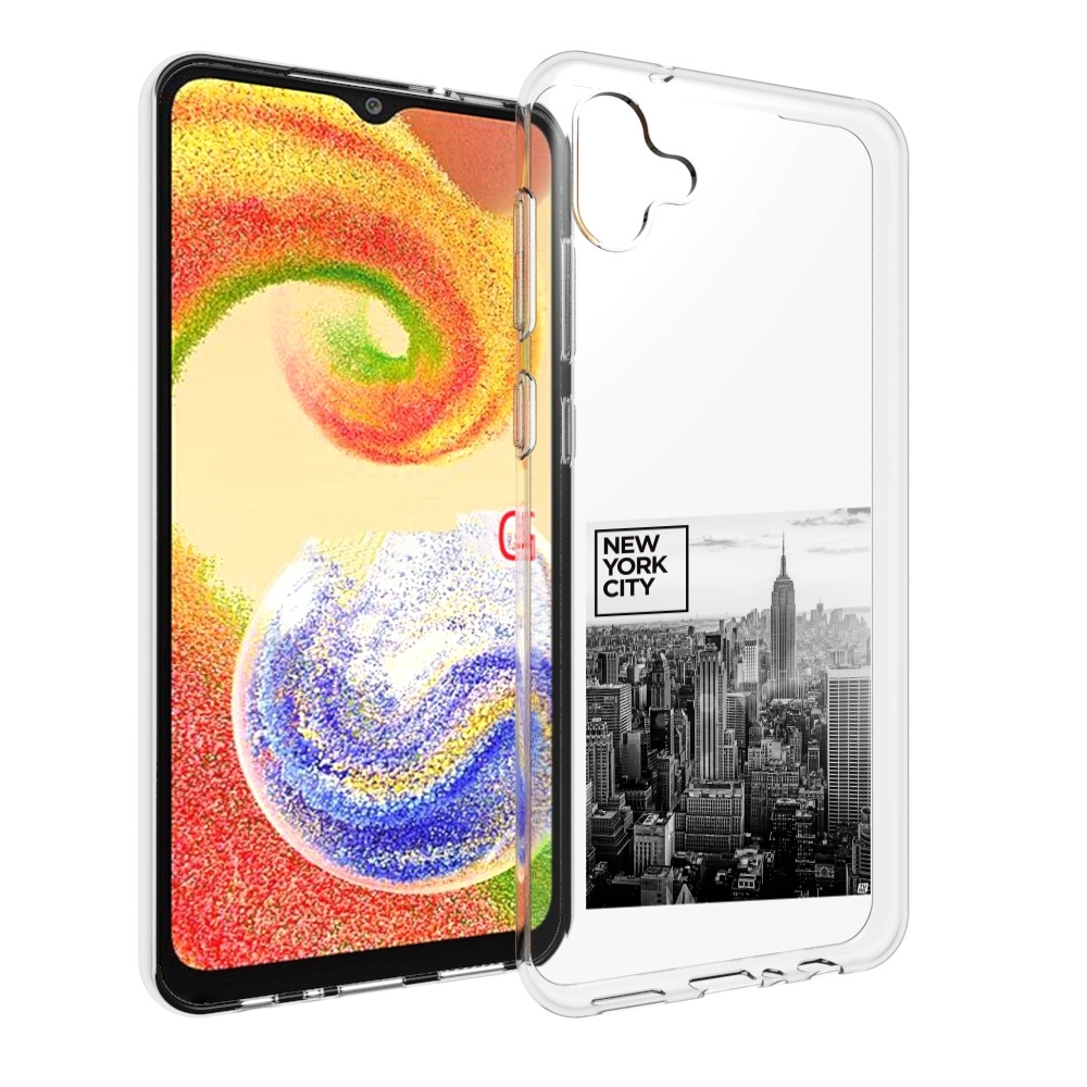

Чехол MyPads черно белый Нью-Йорк для Samsung Galaxy A04, Прозрачный, Tocco