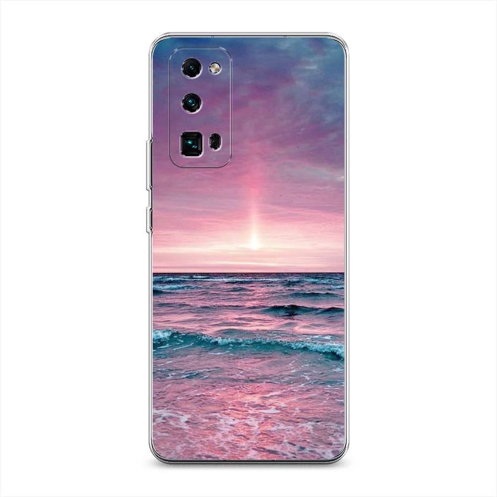

Чехол на Honor 30 Pro Plus "Восход 3", Розовый;голубой, 612250-2