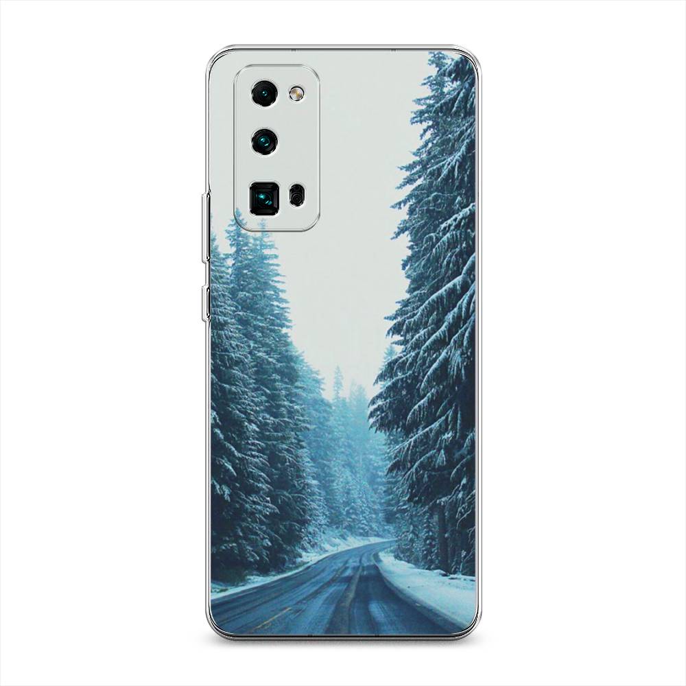 

Чехол на Honor 30 Pro Plus "Зима 9", Бежевый;голубой;черный, 612250-2