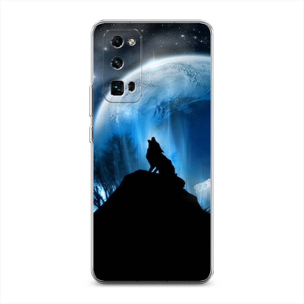 

Чехол на Honor 30 Pro Plus "Волк 2", Синий;черный;белый, 612250-1