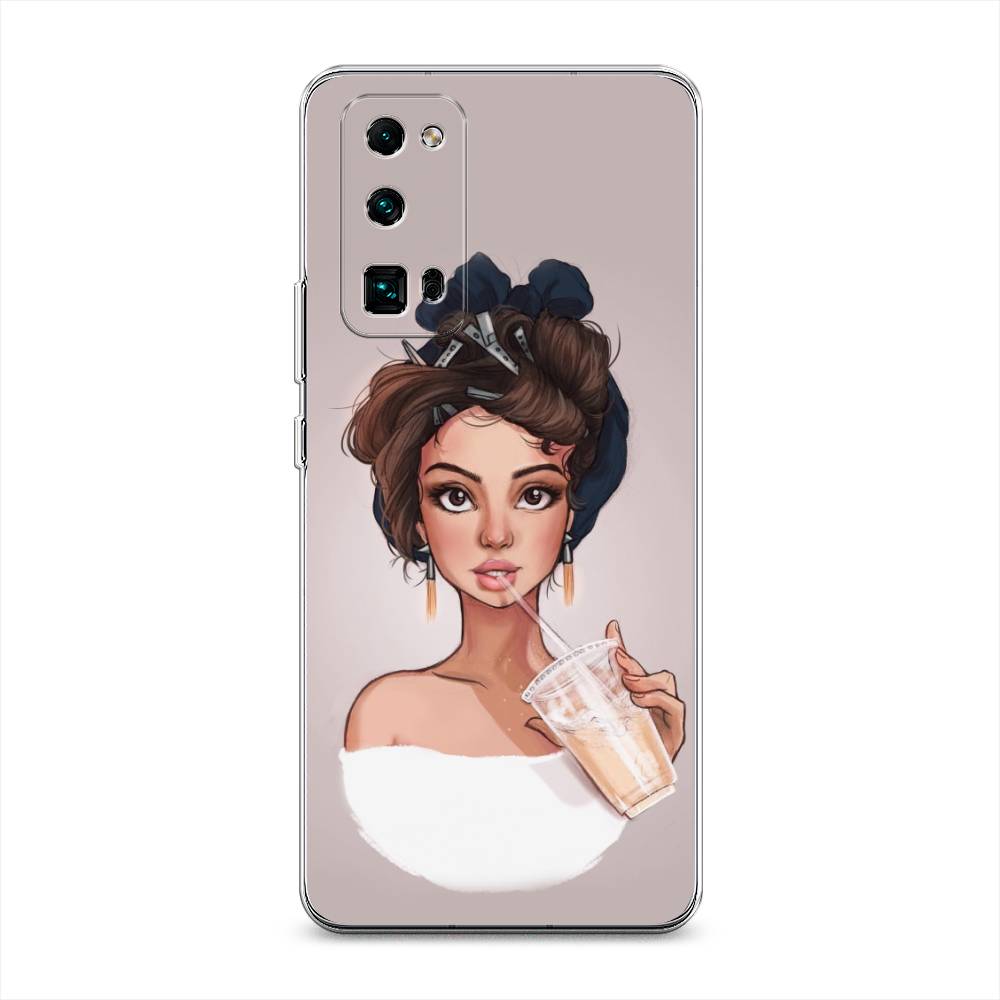 

Чехол на Honor 30 Pro Plus "Девушка с фраппе", Серый, 612250-6